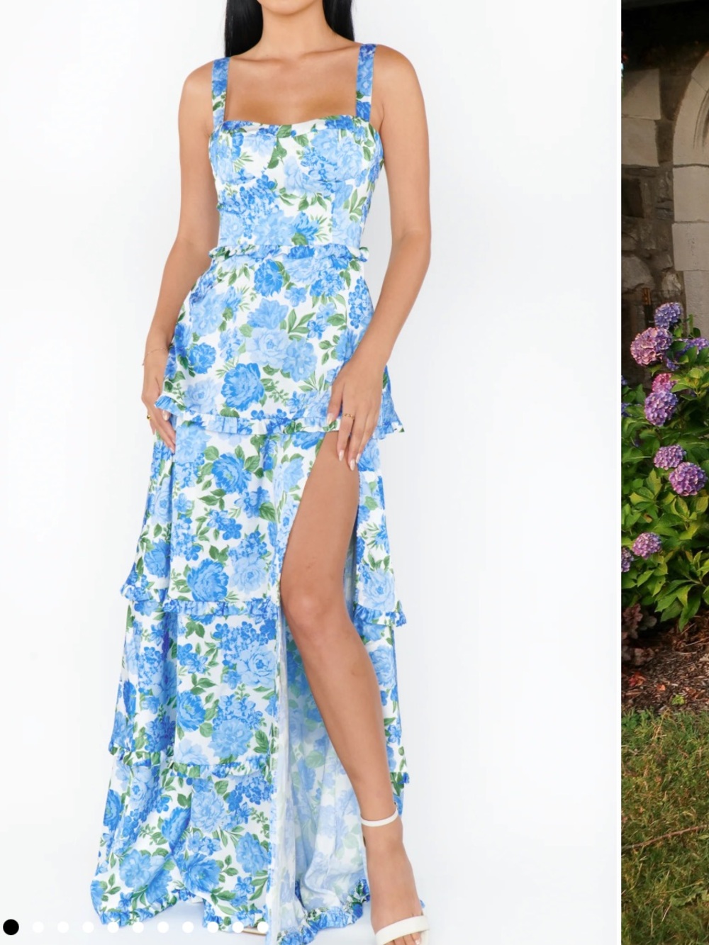 Show Me Your Mumu Cottage Floral Blue Lady Corset Dress